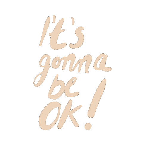 Ivonne_Rode lettering schrift schriftzug its gonna be ok Sticker