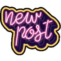 New Post Neon Sticker by Alba Paris
