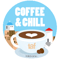 Greek Islands Coffee Sticker by Kallichoron Art Boutique Hotel