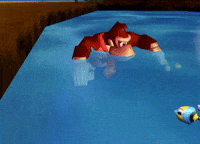 Donkey Kong Swimming GIF