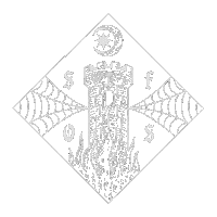 iamsickofshadows art logo castle tarot Sticker