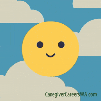 Sun Smile GIF by Caregiver Careers