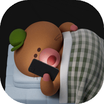 dudadu_official animation cartoon sticker sleep GIF