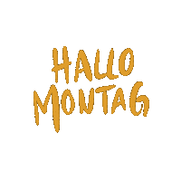 Ivonne_Rode lettering hallo montag schrift Sticker
