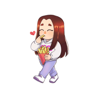 Papasfritas Eating Sticker by Cuadernalia Chile