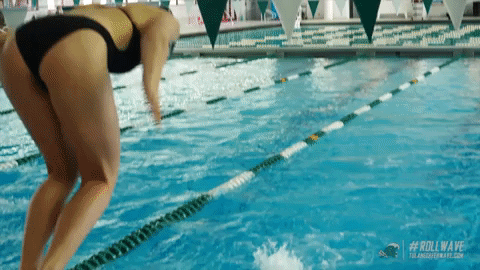 athletics swimming GIF by GreenWave