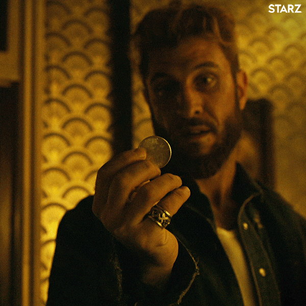 americangods season 2 magic starz coin GIF
