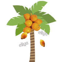 eliyanyc coconut water eliya king coconut water Sticker