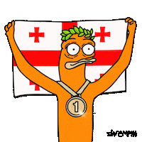 Gold Medal Flag Sticker by shremps