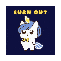Burn Out Bu Sticker by Brave Unicorn