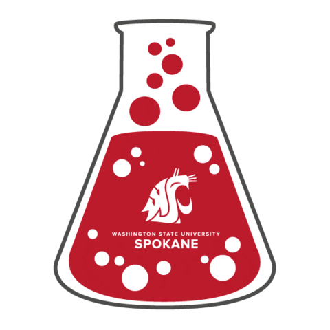 WSUSpokane go cougs cougs wsu beaker Sticker
