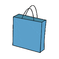 giovanniele_designs blue shop bag store Sticker