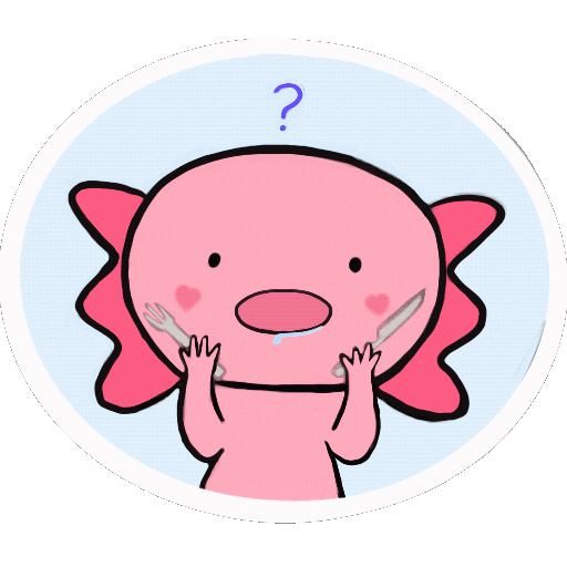 nieaaaaaa hungry drool axolotl einaniest Sticker