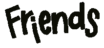 Friends Typography Sticker