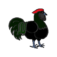 Farming Rooster Sticker