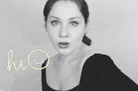 Black And White Hello GIF by Lillee Jean