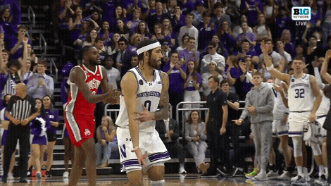 College Hoops Basketball GIF by Northwestern Athletics