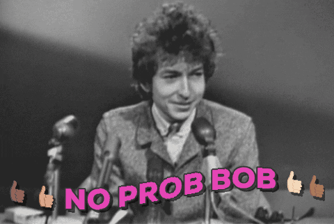 Bob Dylan No Prob GIF by chuber channel