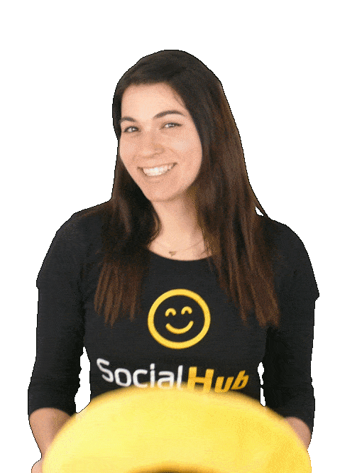 SocialHub giphyupload happy smile yellow Sticker