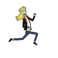 Run Panic Sticker by YK Animation Studio