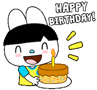 Happy Birthday Sticker by Fun Cican
