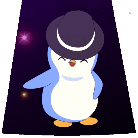 Michael Jackson Smile Sticker by Pudgy Penguins