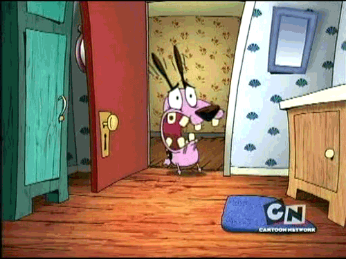 scared courage the cowardly dog GIF