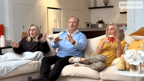 Excited Stop GIF by Gogglebox Australia