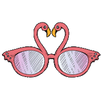 Stochas heart food summer sunglasses Sticker