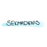 apelsiniukas sunday handwritten days of the week lithuania Sticker