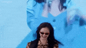 ArvaNyan laughing running korea shy GIF