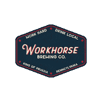 Brewery Kop Sticker by Workhorse Brewing Company