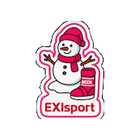 Snowman Moonboot Sticker by EXIsport
