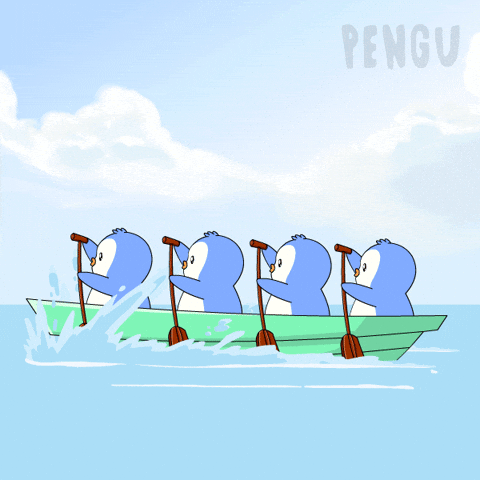 Team Huddle Up GIF by Pudgy Penguins