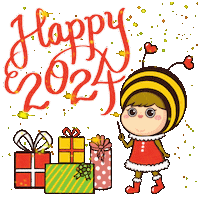 Happy New Year Christmas Sticker