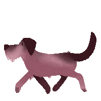 Dog Walk Sticker by Artificial Group