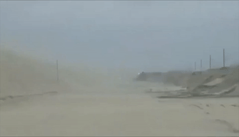 Strong Wind and Blowing Sand Reduce Visibility on North Carolina's Outer Banks