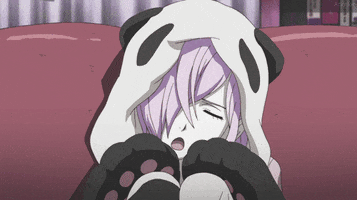 GIF de garota anime panda