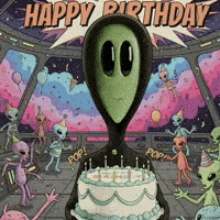 Happy Birthday GIF by Lonely Aliens