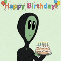 Happy Birthday GIF by Lonely Aliens