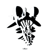 Black And White 3D GIF by Miron