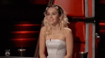 blinking miley cyrus GIF by The Voice