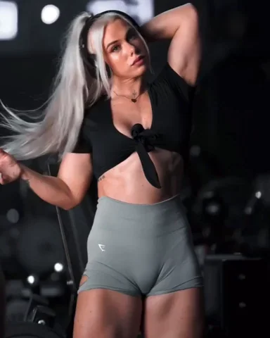 Workout Hair Flip GIF