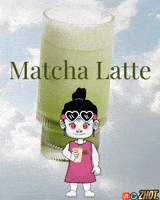 Green Tea Matcha Latte GIF by Zhotcita