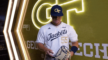 Georgia Tech Baseball GIF by Georgia Tech Yellow Jackets