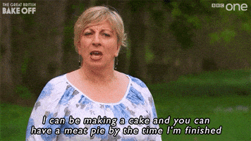 season 6 i can be making a cake and you can have a meat pie by the time im finished GIF