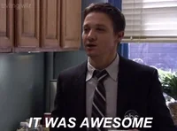 It Was Awesome Jeremy Renner GIF