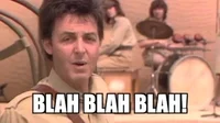 Celebrity gif. Paul McCartney looks dismissively at us, shrugs, and says 