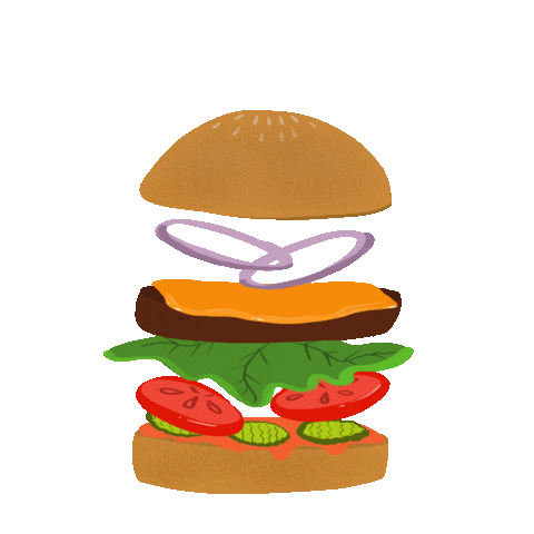 Food Burger Sticker by Lauren Fox