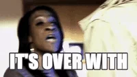 Video gif. Woman decisively claps in someone's face to punctuate her words, which read, 